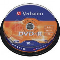Диск Verbatim DVD-R 4.7GB 16x - 10 шпинд.